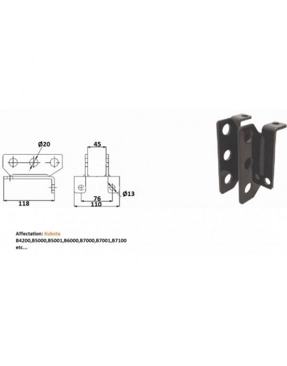 Soporte superior kubota