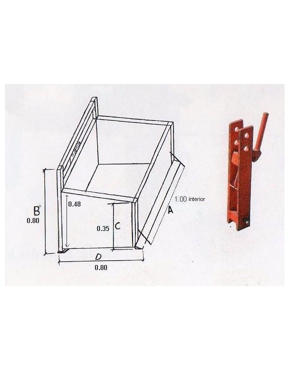 Cajón trasero para mini tractor