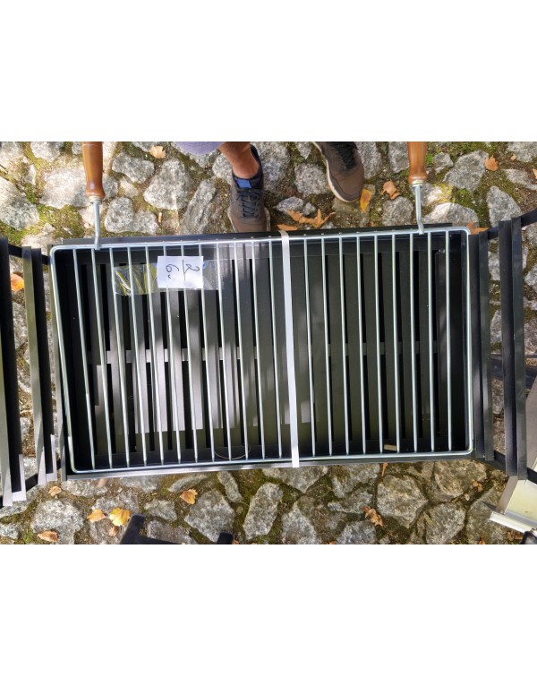 Barbacoa de Sobremesa en Hierro Negro 60x30 cm