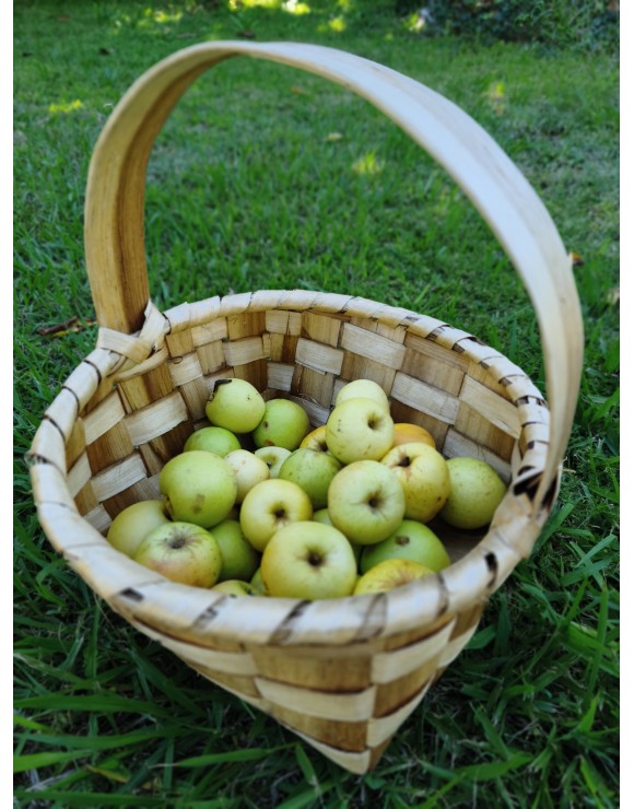 Cesta Artesanal de Madera Natural 35 cm